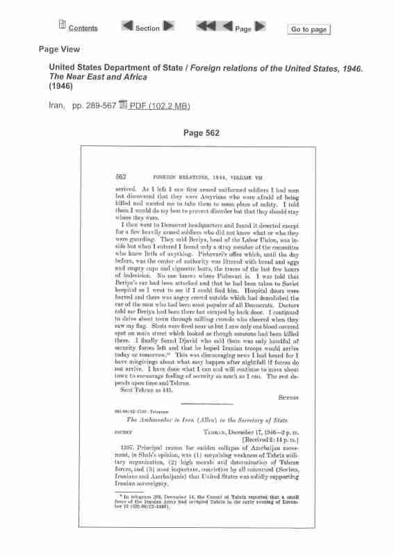 نامه کنسول آمریکا به برنز، بقیه